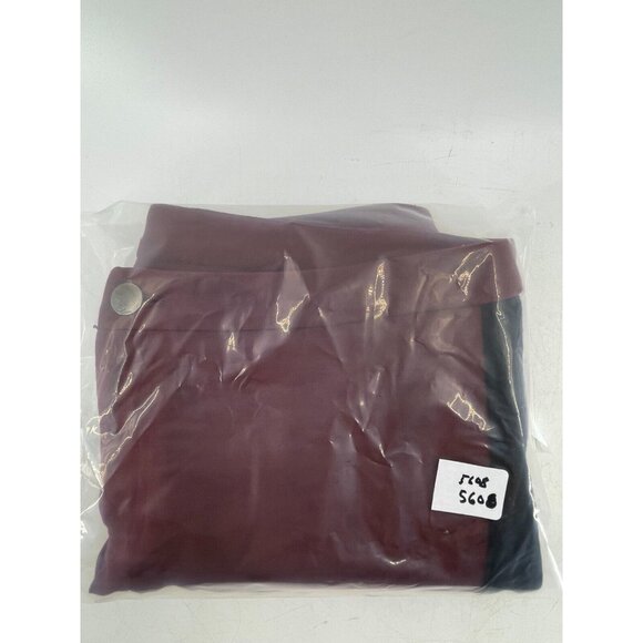 INC Women's Burgundy Black Side Stripe Ankle Stretch Pants Size 8 - Picture 11 of 11